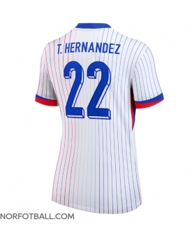 Billige Fotballdrakt Frankrike Theo Hernandez #22 Replika Bortedrakt Dame EM 2024 Kortermet